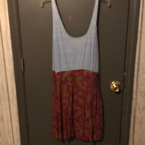 Obey Dresses & Skirts - Light blue and burgundy dress Obey Dresses & Skirts - Light blue and burgundy dress